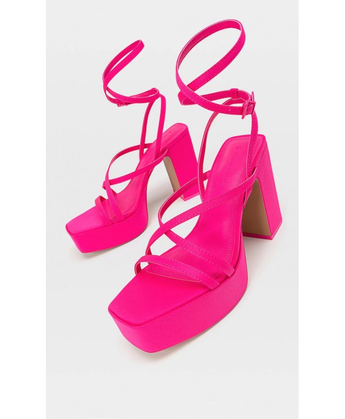 Stradivarius Pink Fabric - Block heels