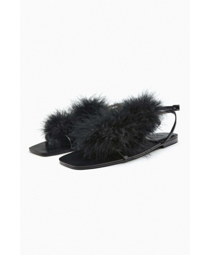 ZARA Feather Flat Sandals