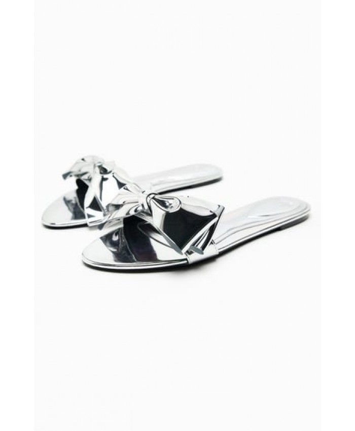 ZARA Silver Flats